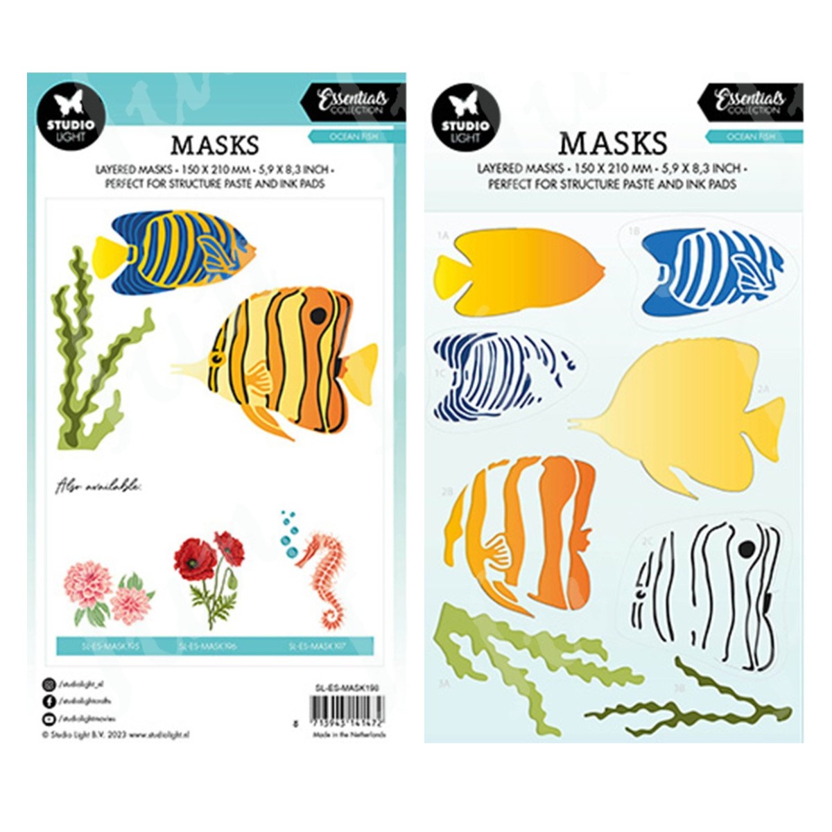 Candle Supplies Kit - 2023 New Ocean Fish Stencils Metal