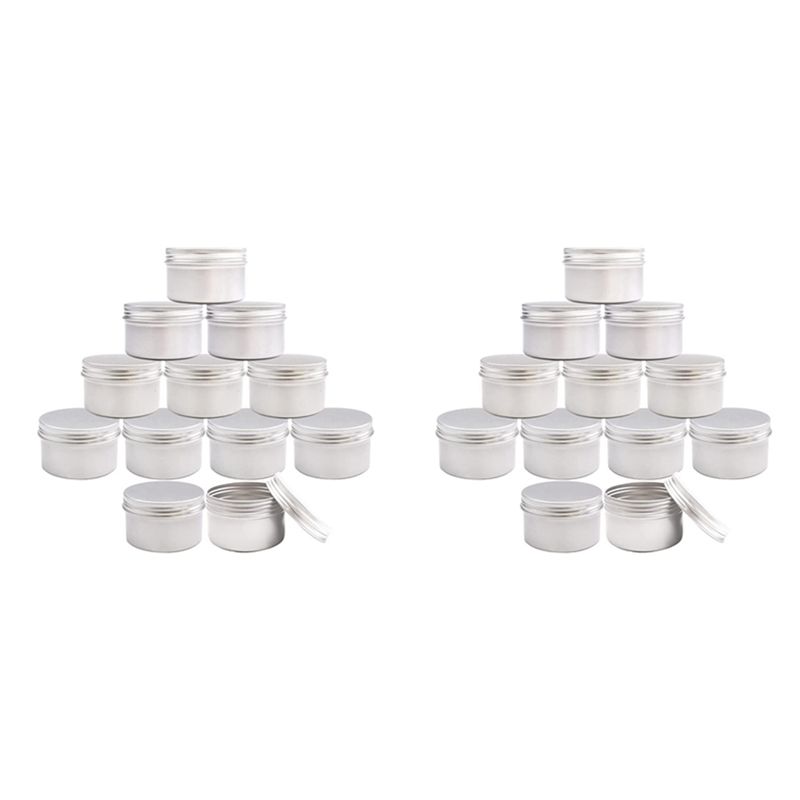 Metal Tin Lid 4Oz - ABJN-24Pcs 4Oz Metal Candle Tins For