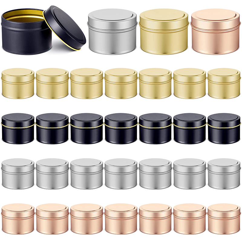 Metal Tin Lid 4Oz - 120ML/4OZ Candle Jars Empty Candle Tins