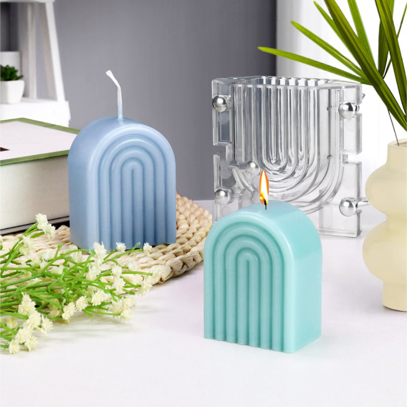 Candle Supplies Kit - DIY Striped arch Candle mold Durable