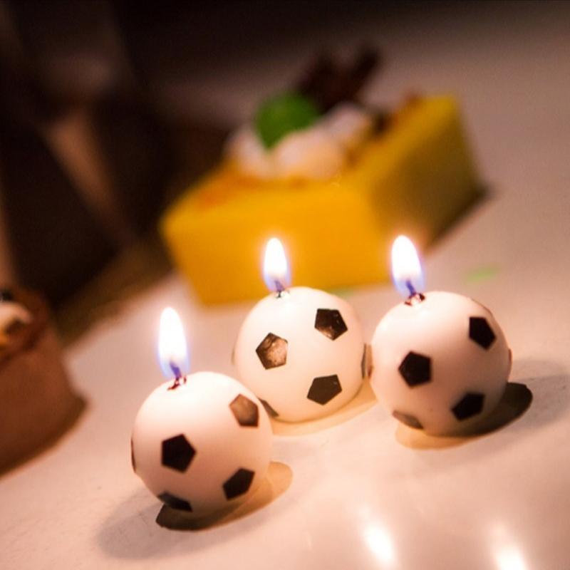 Candle Supplies Kit - Y51B 6Pcs/Set Soccer Ball Football Candles