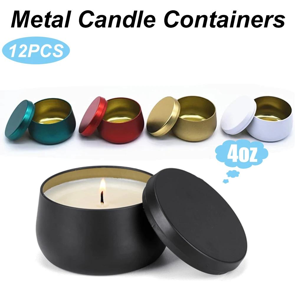 12PCS Metal Empty Tins With Li - огляд і ціна Metal Tin Lid 4Oz