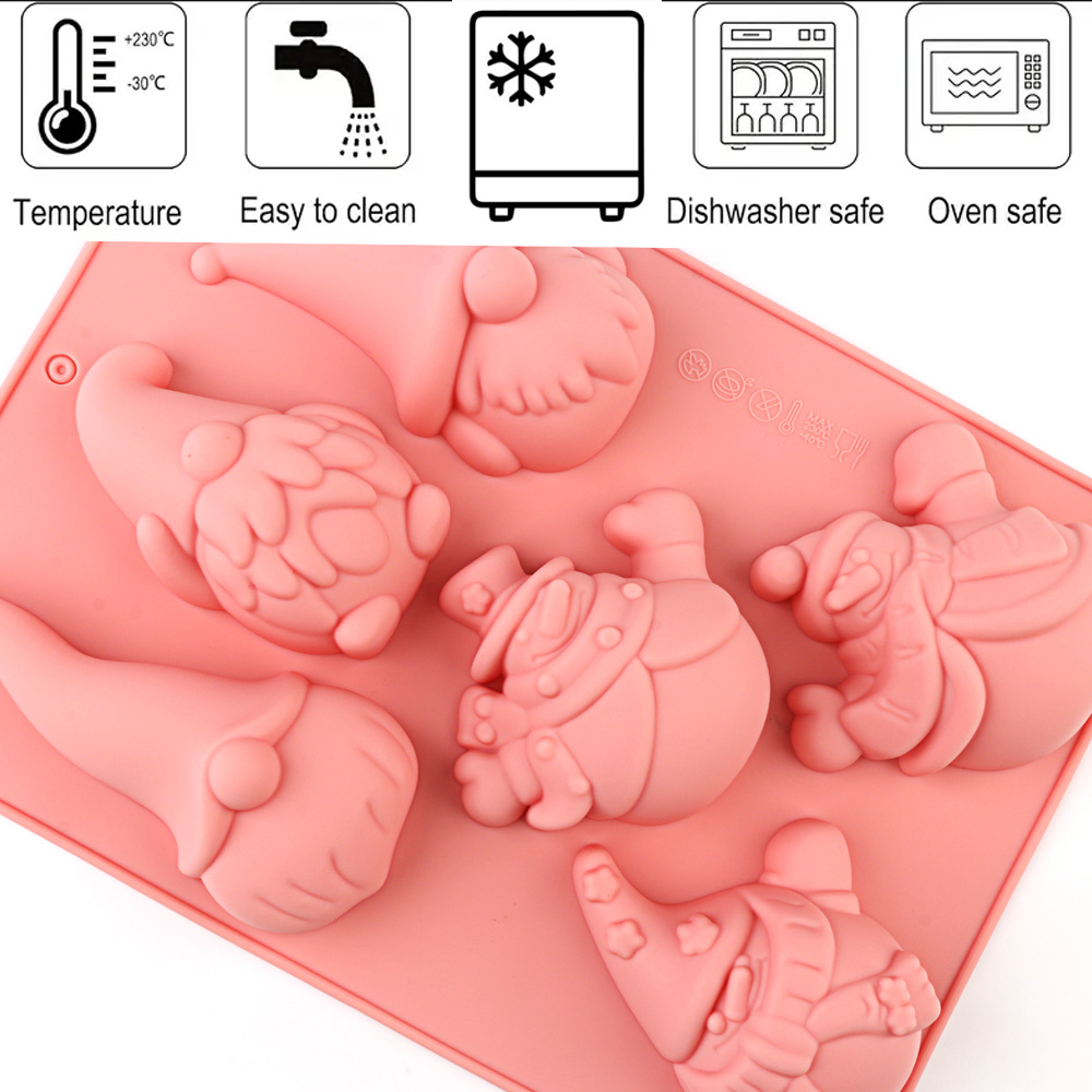 6-Cavity Christmas Gnome Cake  - огляд і ціна Candle Making Supplies Online