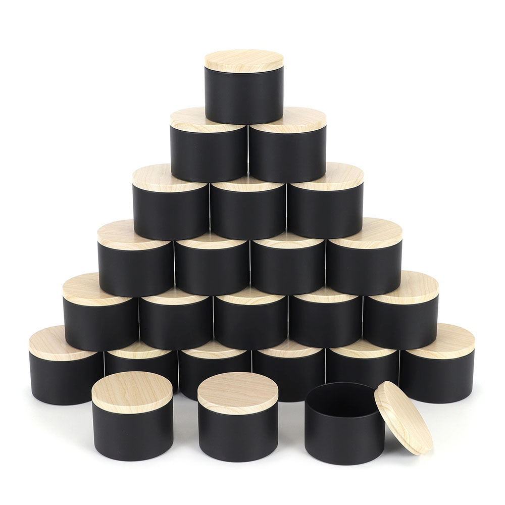 24pcs 4oz Black Candle Jars ,R - огляд і ціна Metal Tin Lid 4Oz