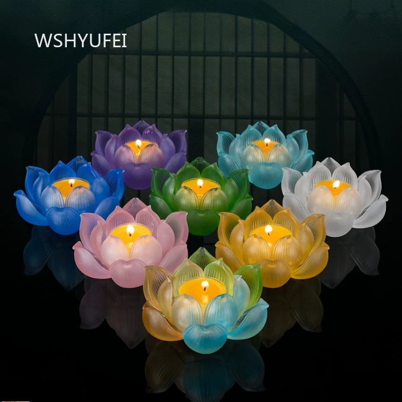 Glass Lotus Candlestick Househ - огляд і ціна Candle Glass Supplies