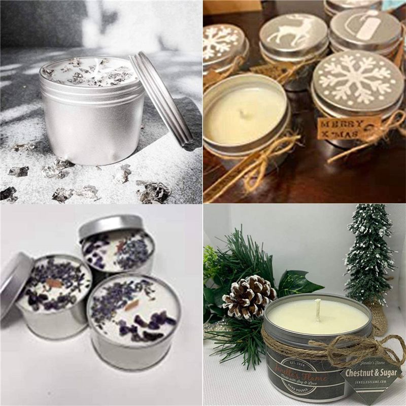 ABJN-24Pcs 4Oz Metal Candle Ti - огляд і ціна Metal Tin Lid 4Oz