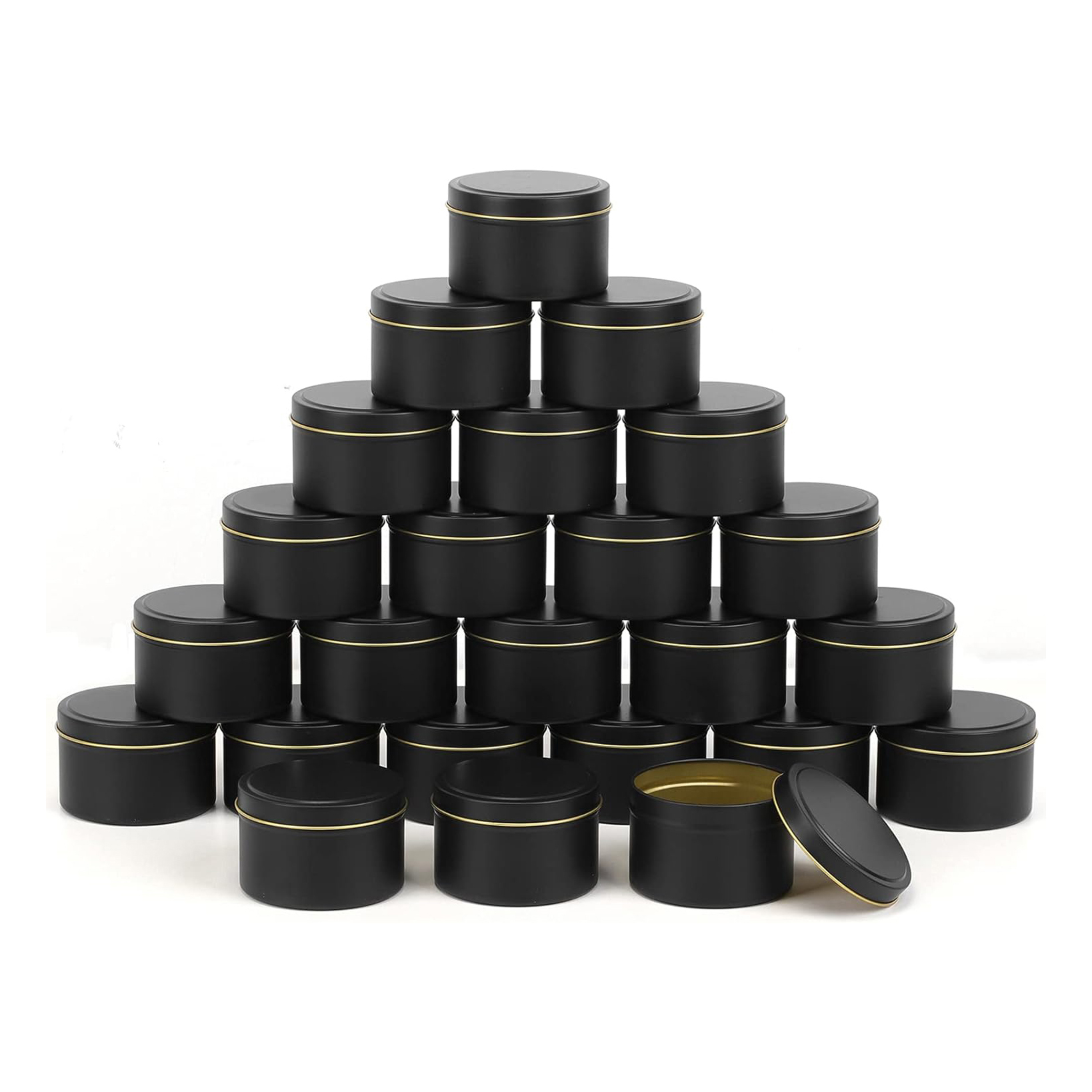 4 OZ Candle Tins 24 Pcs Empty  - огляд і ціна Metal Tin Lid 4Oz