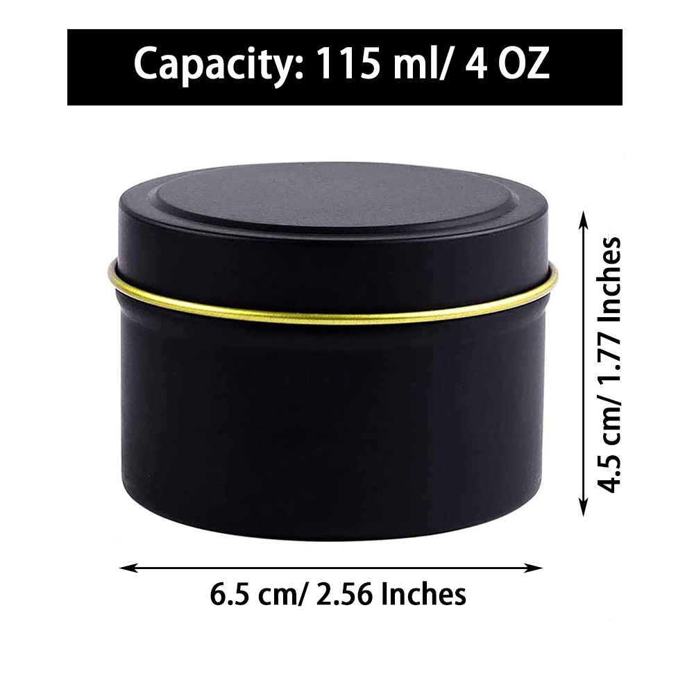 4 OZ Candle Tins 24 Pcs Empty  - огляд і ціна Metal Tin Lid 4Oz