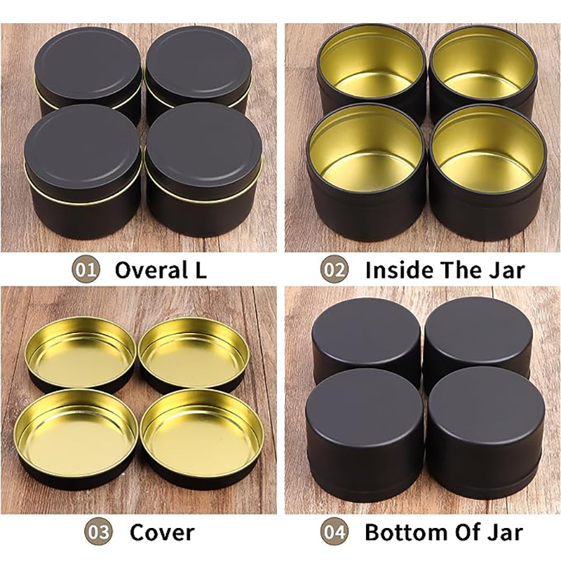 4 OZ Candle Tins 24 Pcs Empty  - огляд і ціна Metal Tin Lid 4Oz