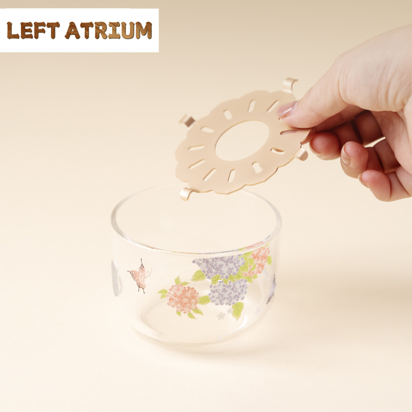 Hydrangea Butterfly Glass Tea  - огляд і ціна Candle Glass Supplies