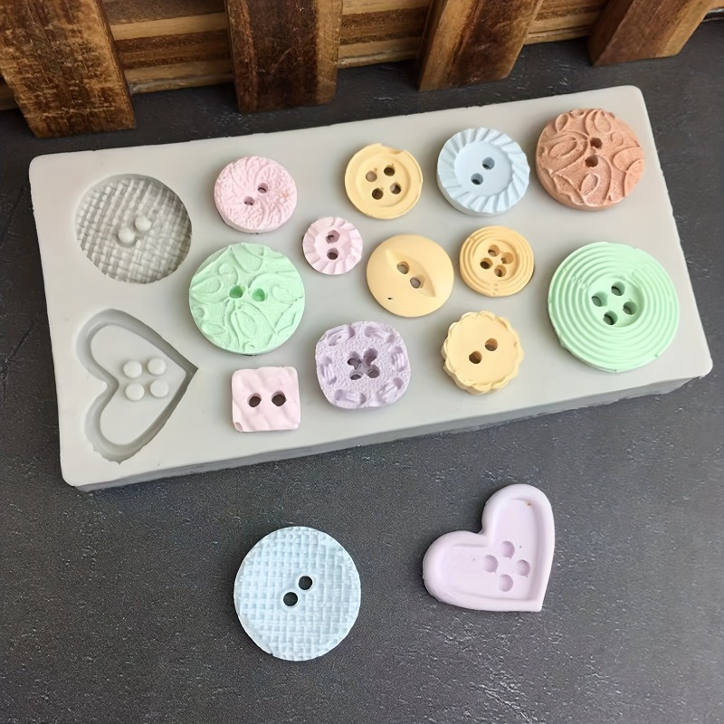 Buttons Shape Silicone Mold Si - огляд і ціна Candle Making Supplies Online