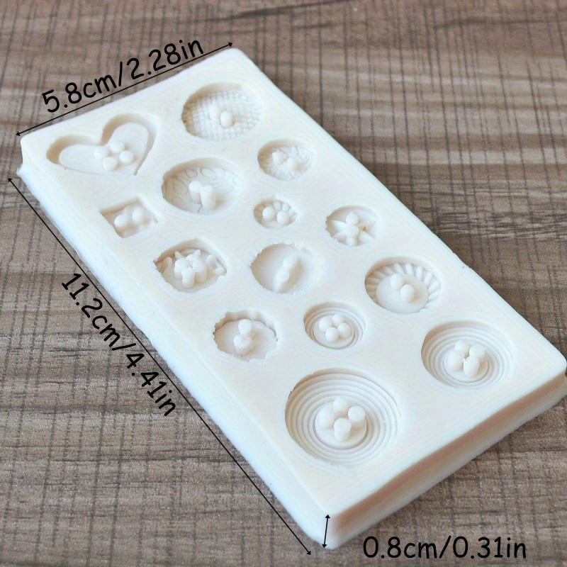 Buttons Shape Silicone Mold Si - огляд і ціна Candle Making Supplies Online