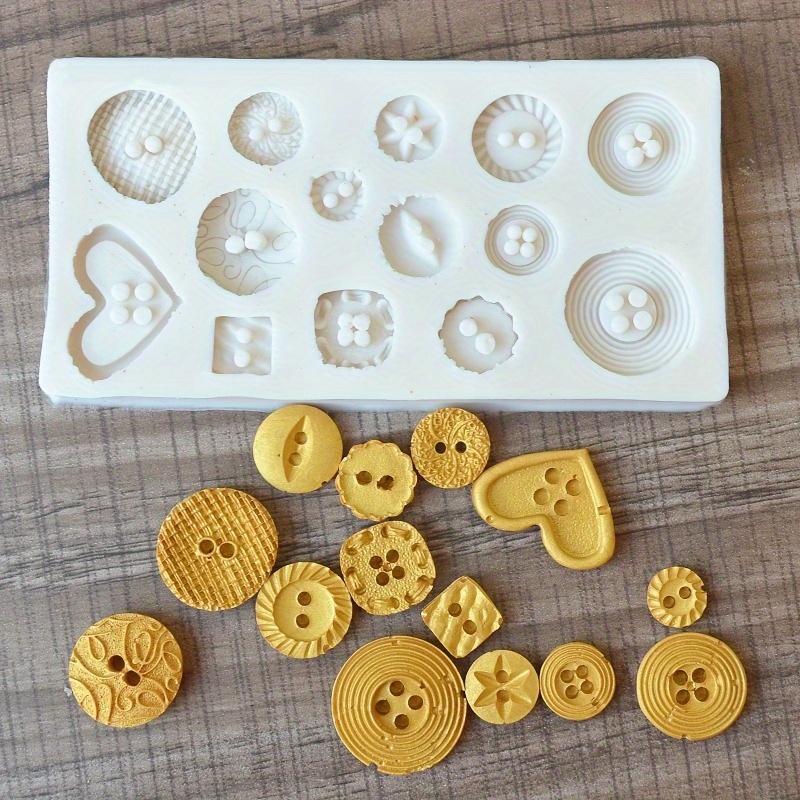 Buttons Shape Silicone Mold Si - огляд і ціна Candle Making Supplies Online