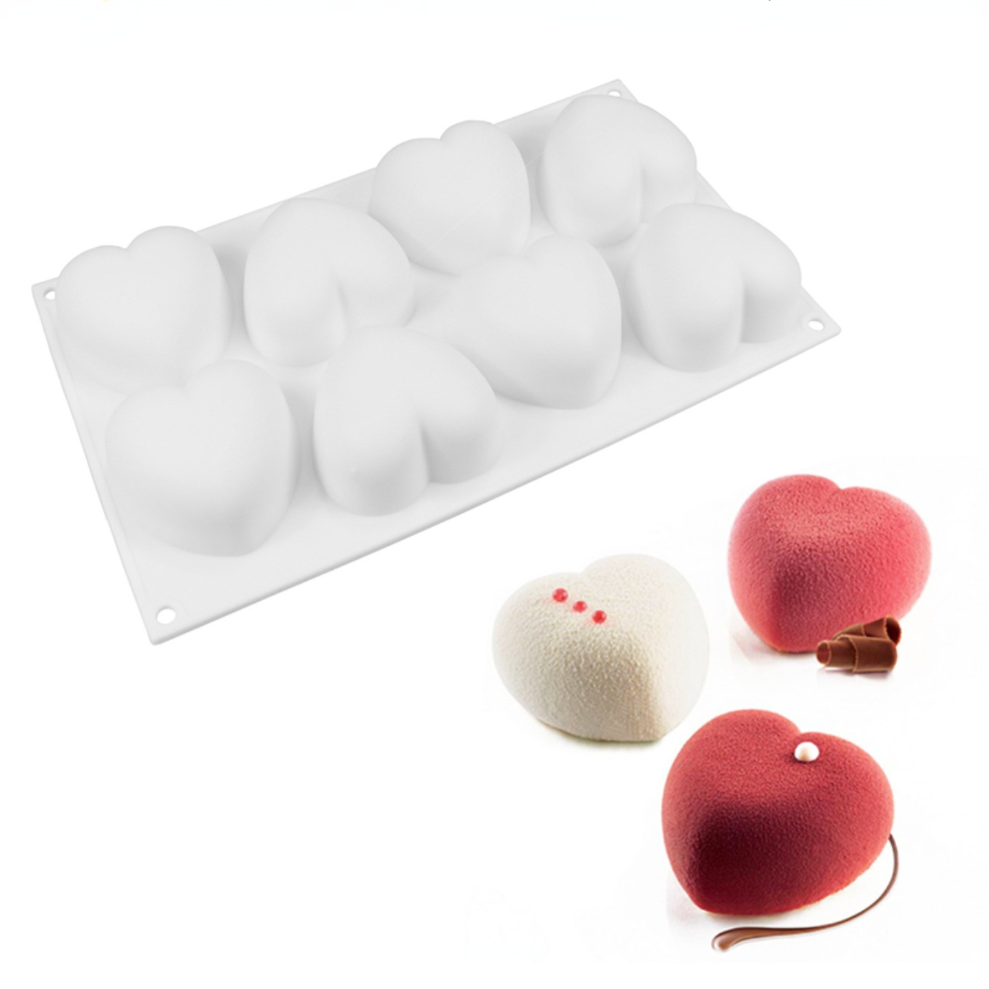 Love Heart Silicone Soap Mold  - огляд і ціна Candle Making Supplies Online