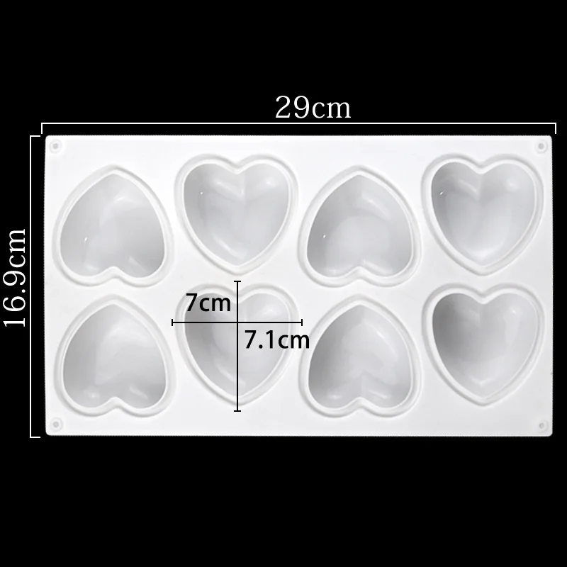 Love Heart Silicone Soap Mold  - огляд і ціна Candle Making Supplies Online