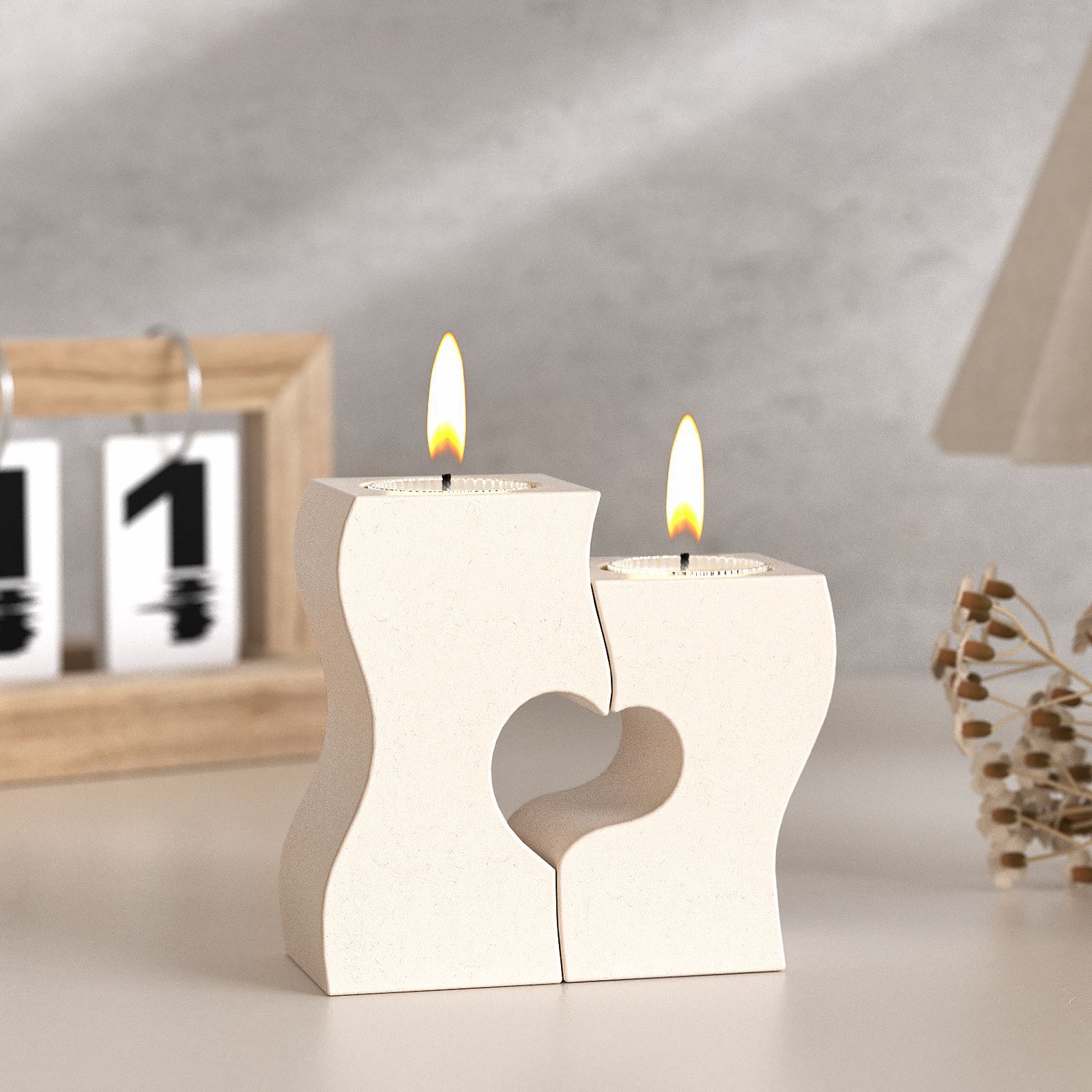 S Heart Candlestick Silicone M - огляд і ціна Candle Making Supplies Online