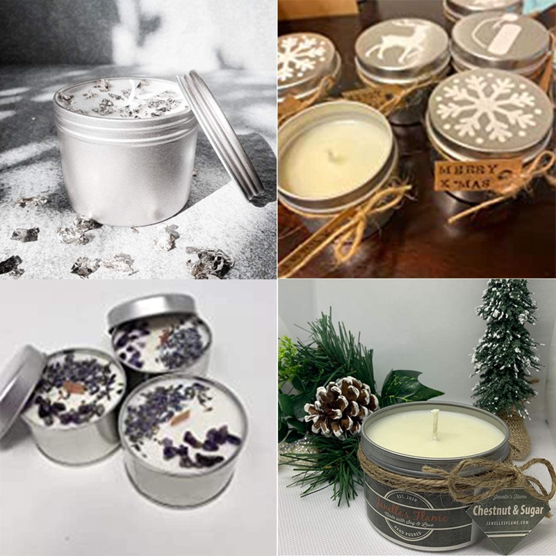 12Pcs 4Oz Metal Candle Tins fo - огляд і ціна Metal Tin Lid 4Oz