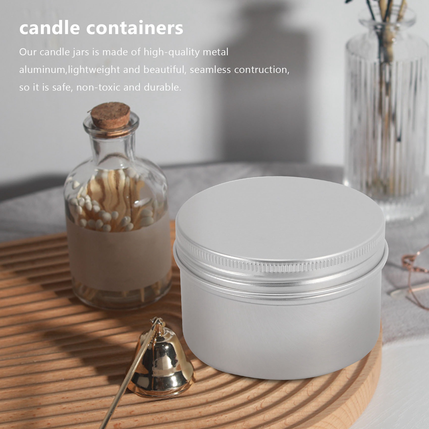 A56P-12Pcs 4Oz Metal Candle Ti - огляд і ціна Metal Tin Lid 4Oz