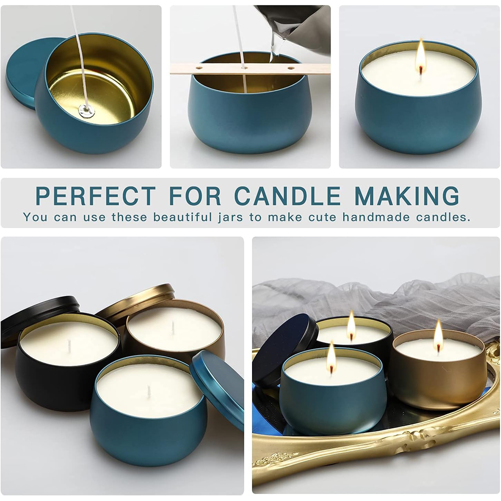 4oz 8oz Candle Containers with - огляд і ціна Metal Tin Lid 4Oz