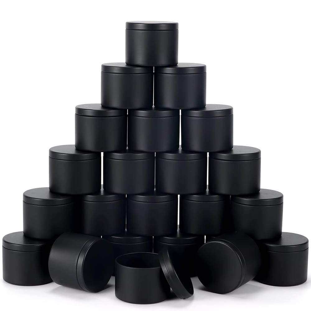 4Oz Black Candle Tins,Candle J - огляд і ціна Metal Tin Lid 4Oz