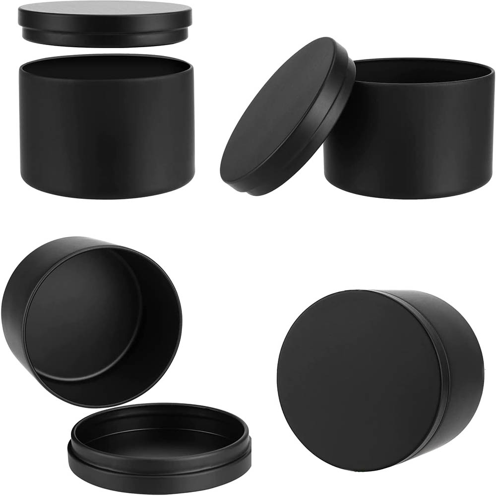 4Oz Black Candle Tins,Candle J - огляд і ціна Metal Tin Lid 4Oz