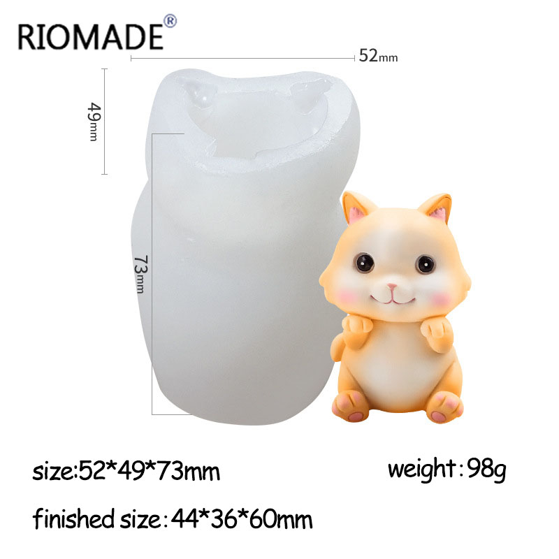Cat Silicone Molds 6 Styles 3D - огляд і ціна Candle Making Supplies Online